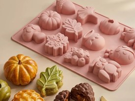 Molde silicona 12 figuras de Otoño y animalitos